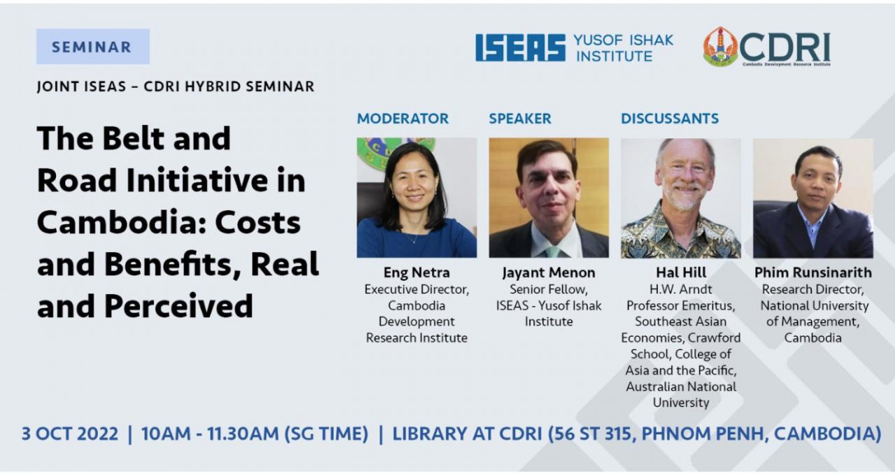 Webinar on The Belt and Road Initiative in Cambodia: Costs and Benefits, Real and Perceived